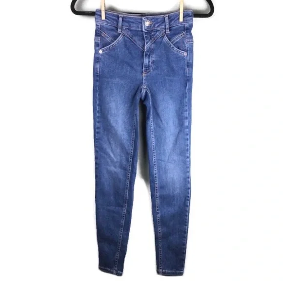 NWOT Free People Riley Seamed Daybreak Wash Mid-Rise Ankle Skinny Jeans Size 24 - Picture 3 of 12